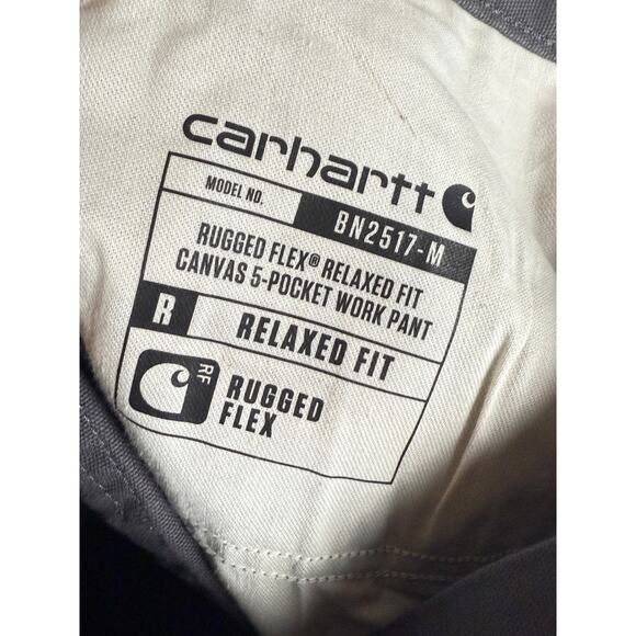 Carhartt‎ Rugged Flex Relaxed Fit Canvas 5 Pocket Work Pants Stretch Gray 42x30 - Picture 8 of 10